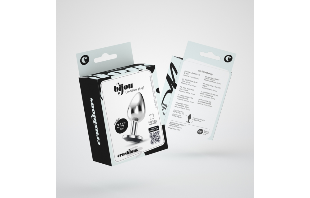 Bijou - Anale Sieraad Plug - Medium - Zwart