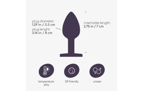 Bijou - Anal Jewel Plug - Medium - Schwarz