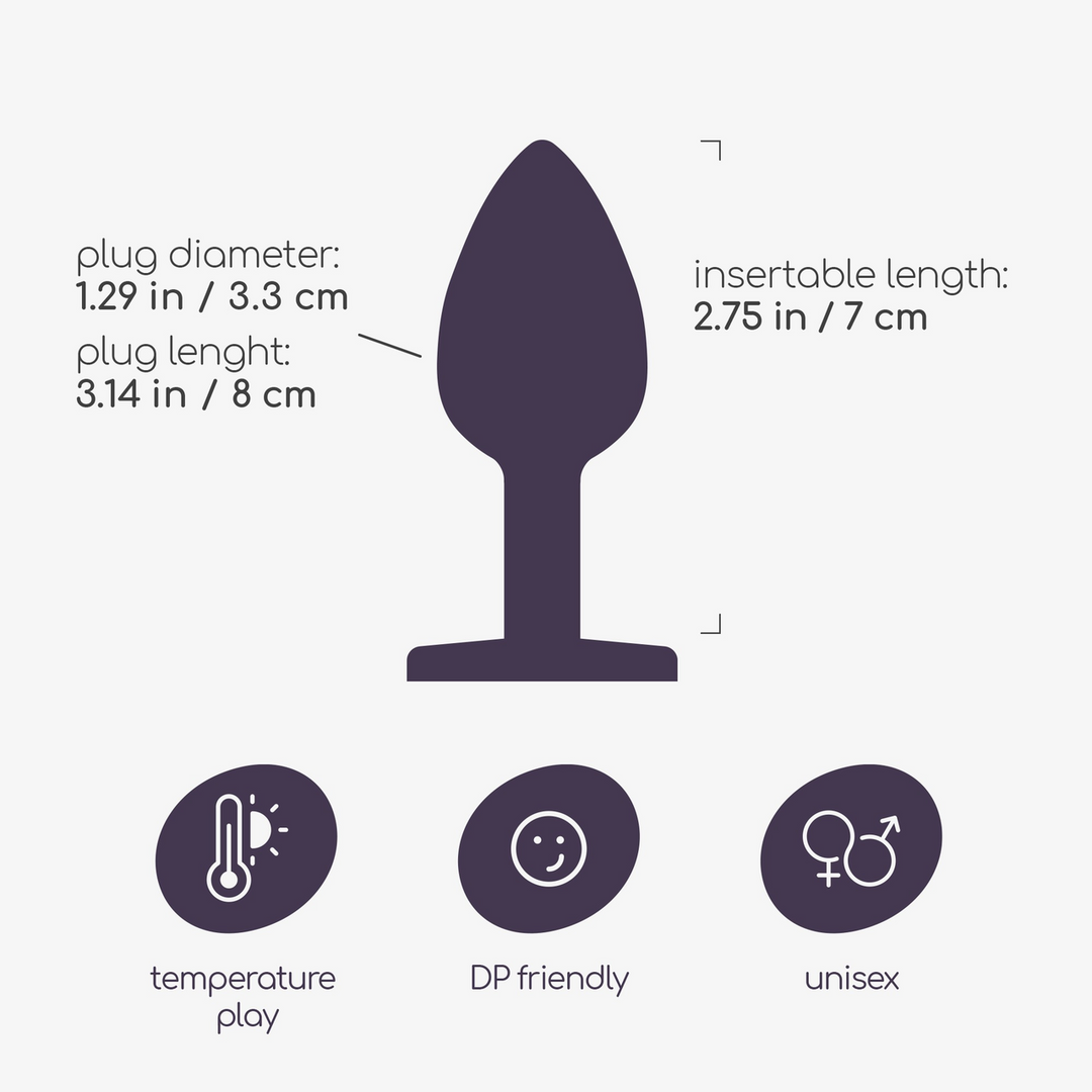 Bijou Analschmuckplug Medium 6 cm Schwarz – Luxus & Komfort