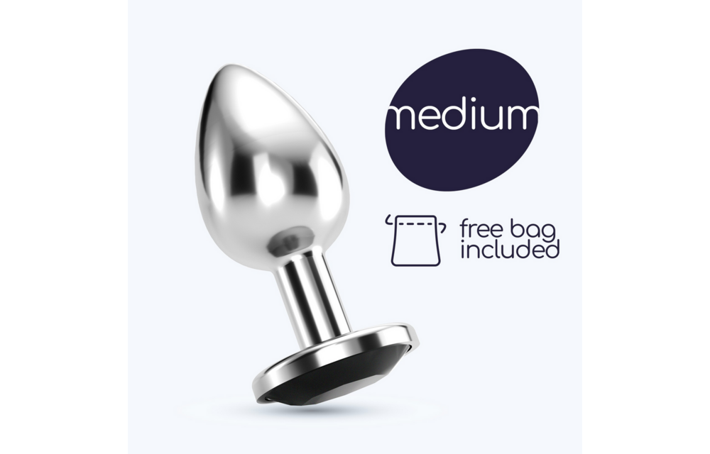 Bijou - Anale Sieraad Plug - Medium - Zwart