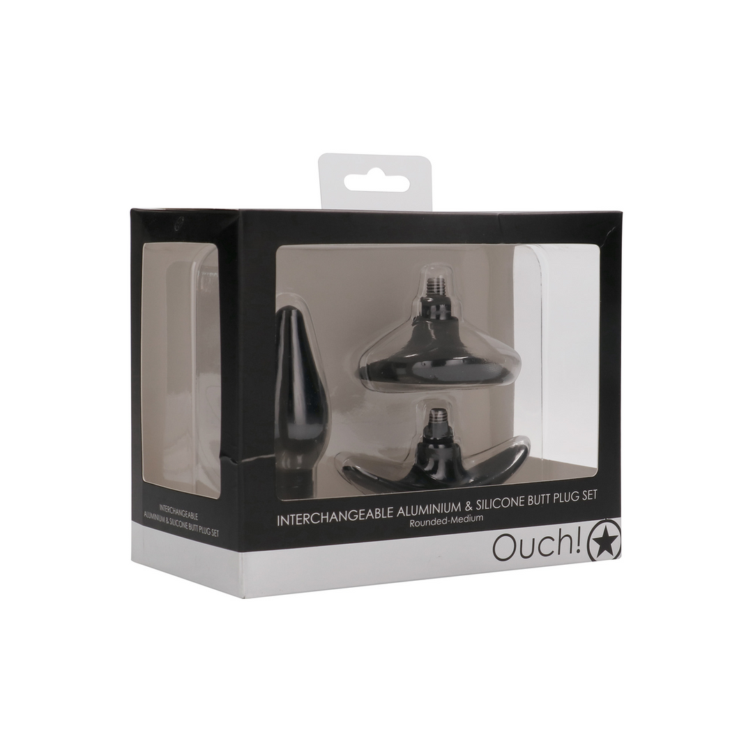 Interchangeable Butt Plug Set Medium 9 cm – Comfort & Pleasure