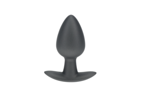 Soft Silicone Anal Plug 3.4 cm Medium Gunmetal - Ouch!