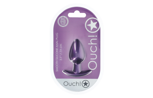 Zachte Siliconen Anale Plug 3,4 cm - Medium Metallic Paars