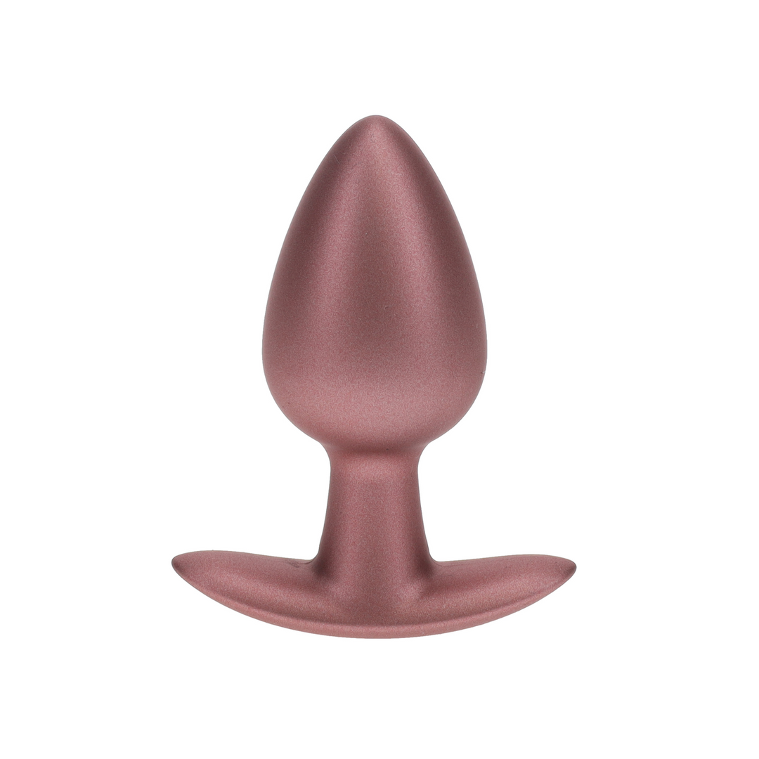 Soft Silicone Anal Plug 3.4 cm Medium Rose Gold | Ouch!