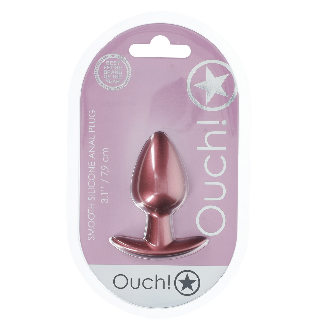 Zachte Siliconen Anale Plug 3,4 cm Medium Roségoud | Ouch!