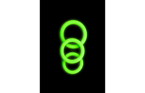 Cockring-Set Glow in the Dark – 3 Stück | Ouch! Silikon