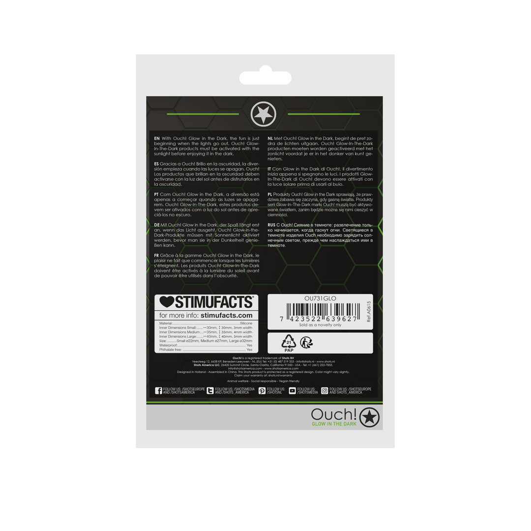 Cockring-Set Glow in the Dark – 3 Stück | Ouch! Silikon