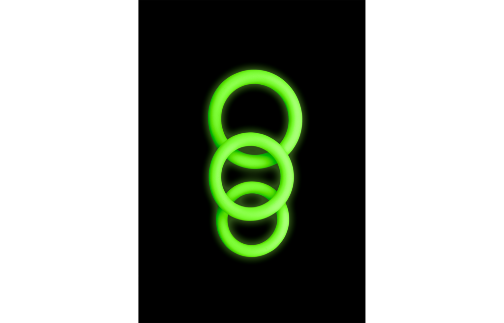 Cockring Set Glow in the Dark - 3 Pieces | Ouch! Silicone