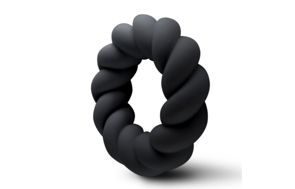 Twist Black Non-Vibrating Cock Ring | Super Soft & Comfortable