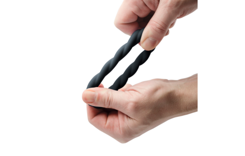Twist Schwarzer Nicht-Vibrierender Cockring | Superweich & Bequem