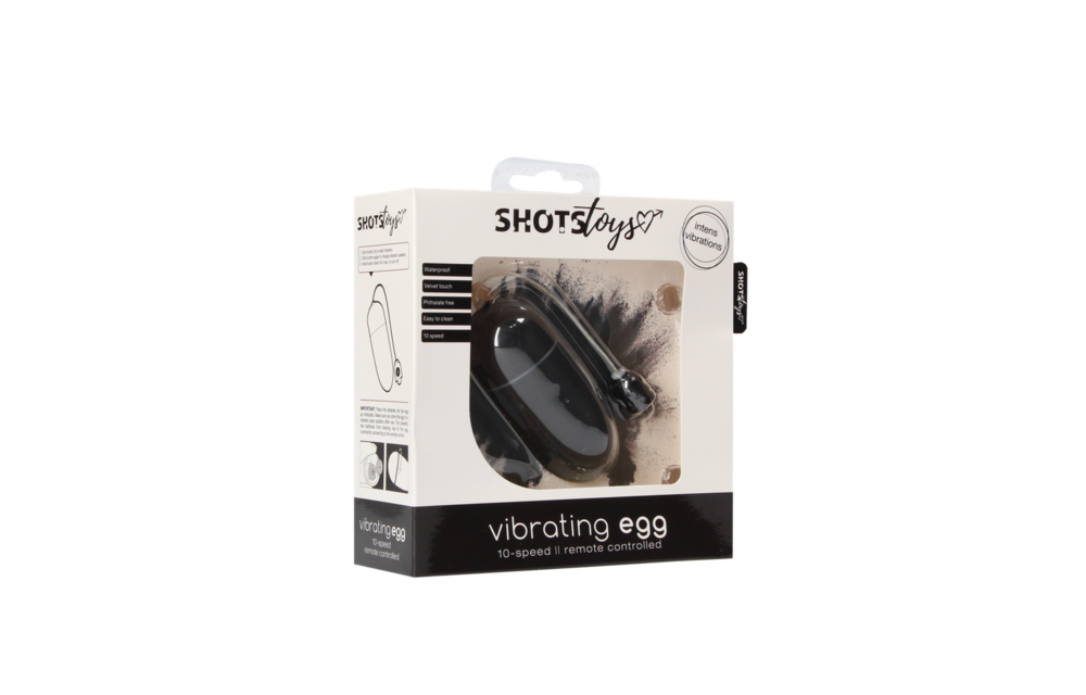Vibrating Egg with 10 Speeds - Black