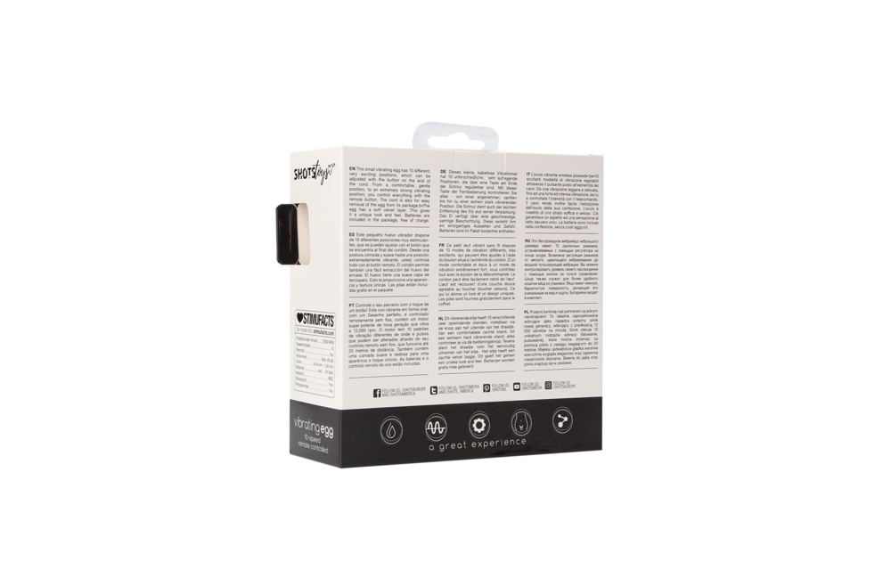 Vibrating Egg with 10 Speeds - Black