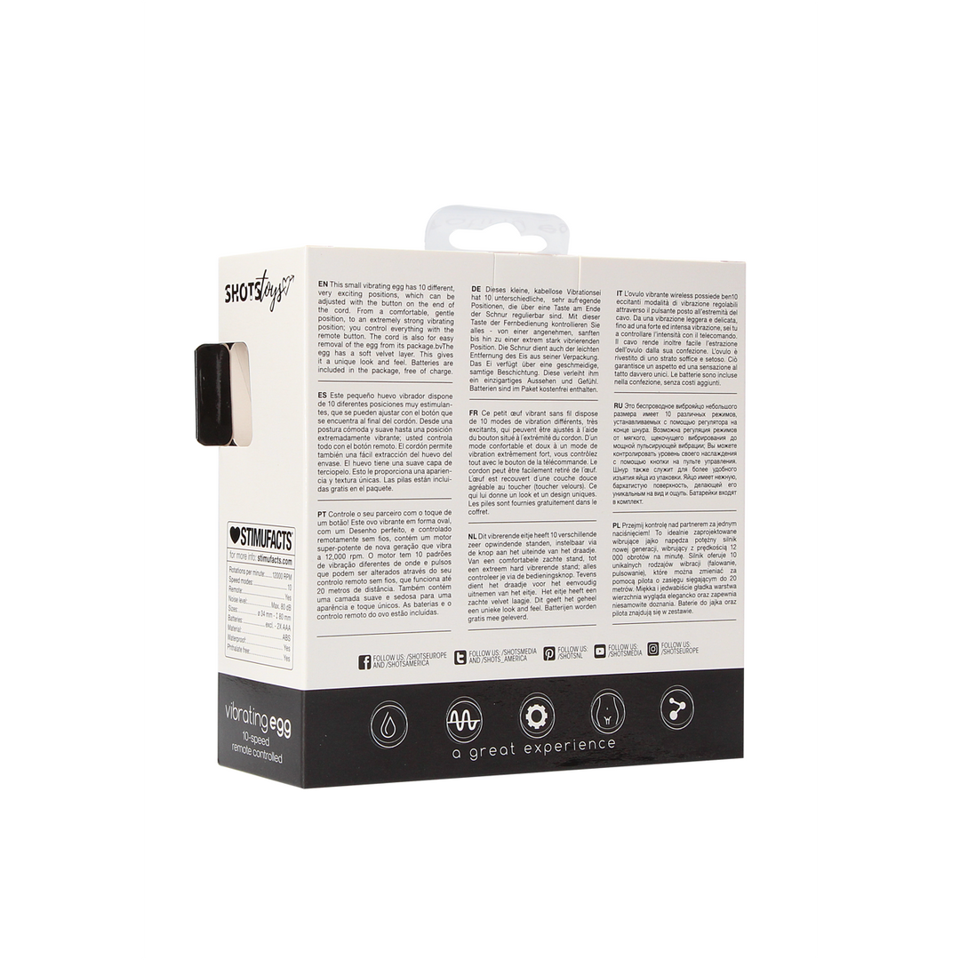Vibrerend Ei Zwart met 10 Snelheden – Krachtig & Zacht