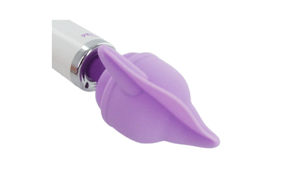 Flutter Tip Silicone Wand Attachment - Purple