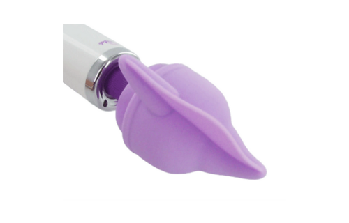 Flutter Tip Silicone Wand Attachment - Purple