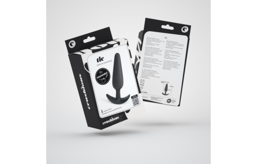 Tic - Siliconen Anale Plug - Klein - Zwart