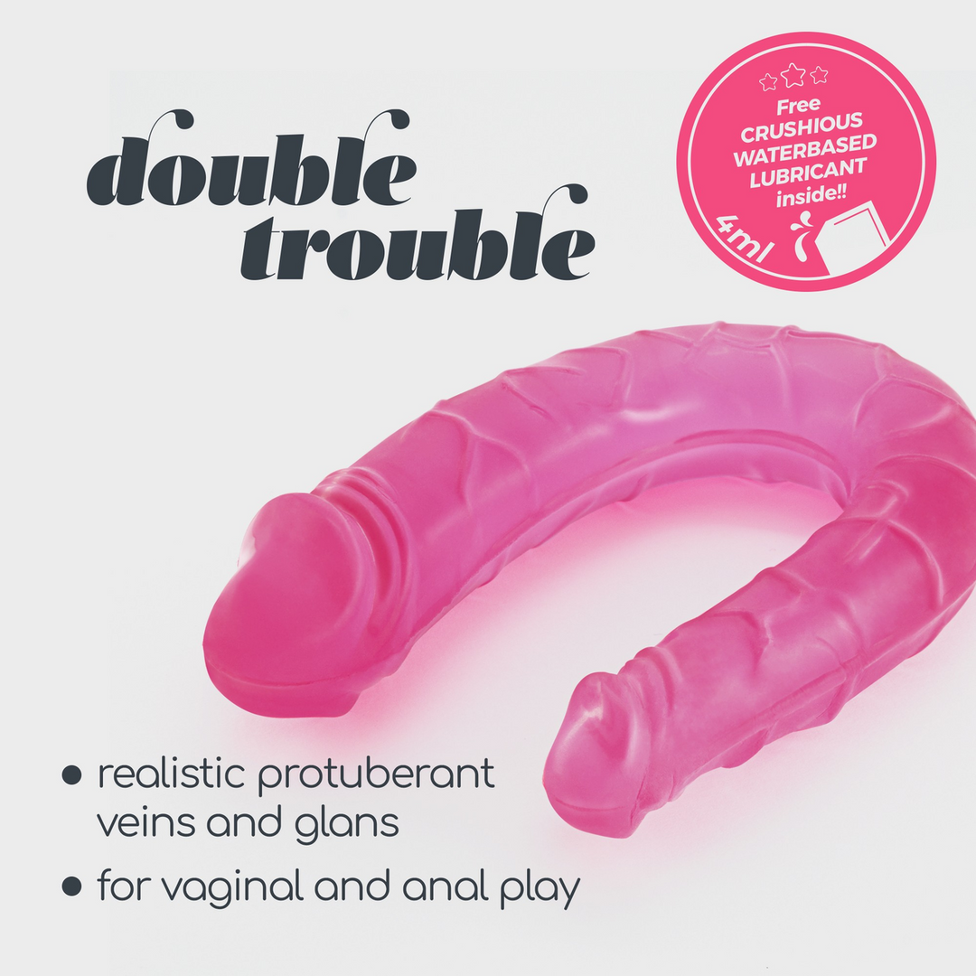 Double Trouble Doppeldildo 27 cm Rosa – Flexibles Vergnügen