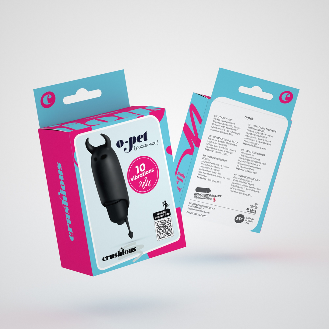 O-Pet Devil Zwarte Vibrerende Bullet | Compact & Krachtig