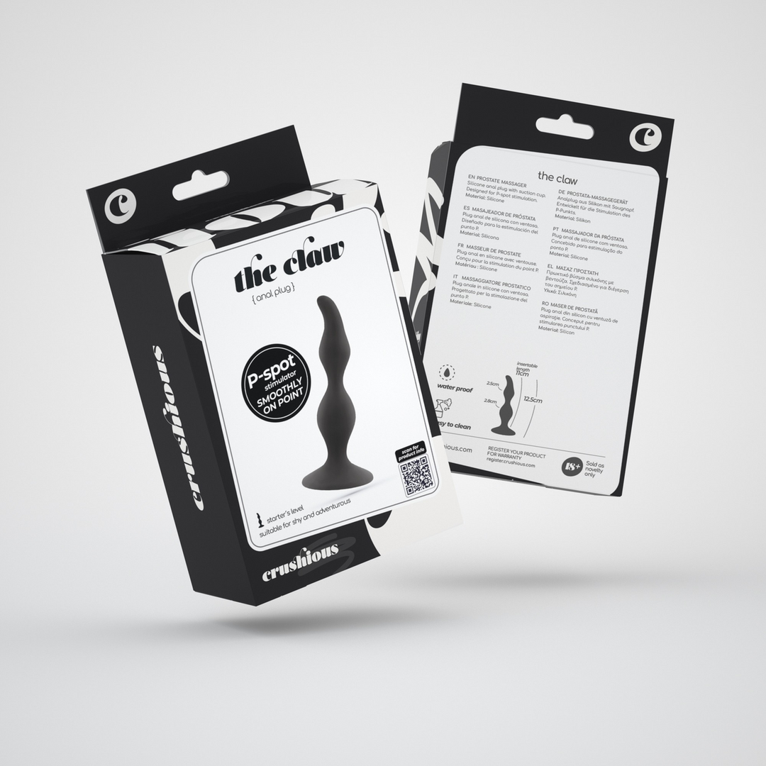 The Claw Prostaat Massager Plug Zwart – Zacht & Krachtig