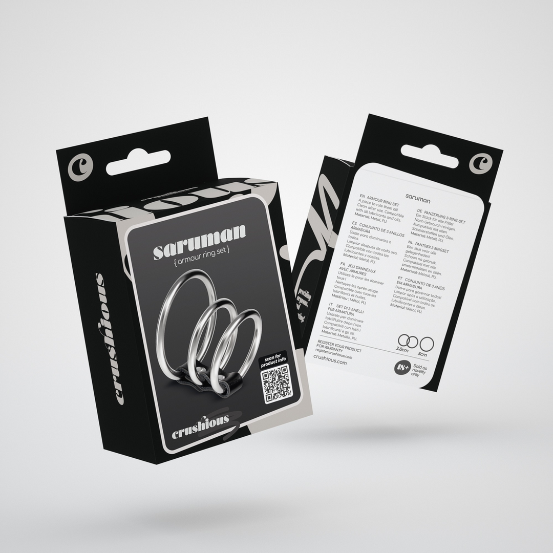 Saruman - Metalen Cockring Set - Zilver