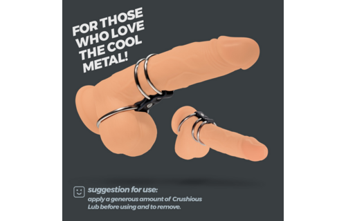 Saruman Metal Cock Ring Set Silver – Power & Sensation