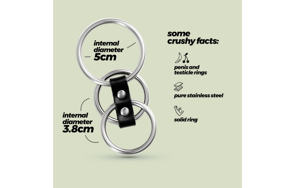 Saruman Metall-Cockring-Set Silber – Kraft & Sensation