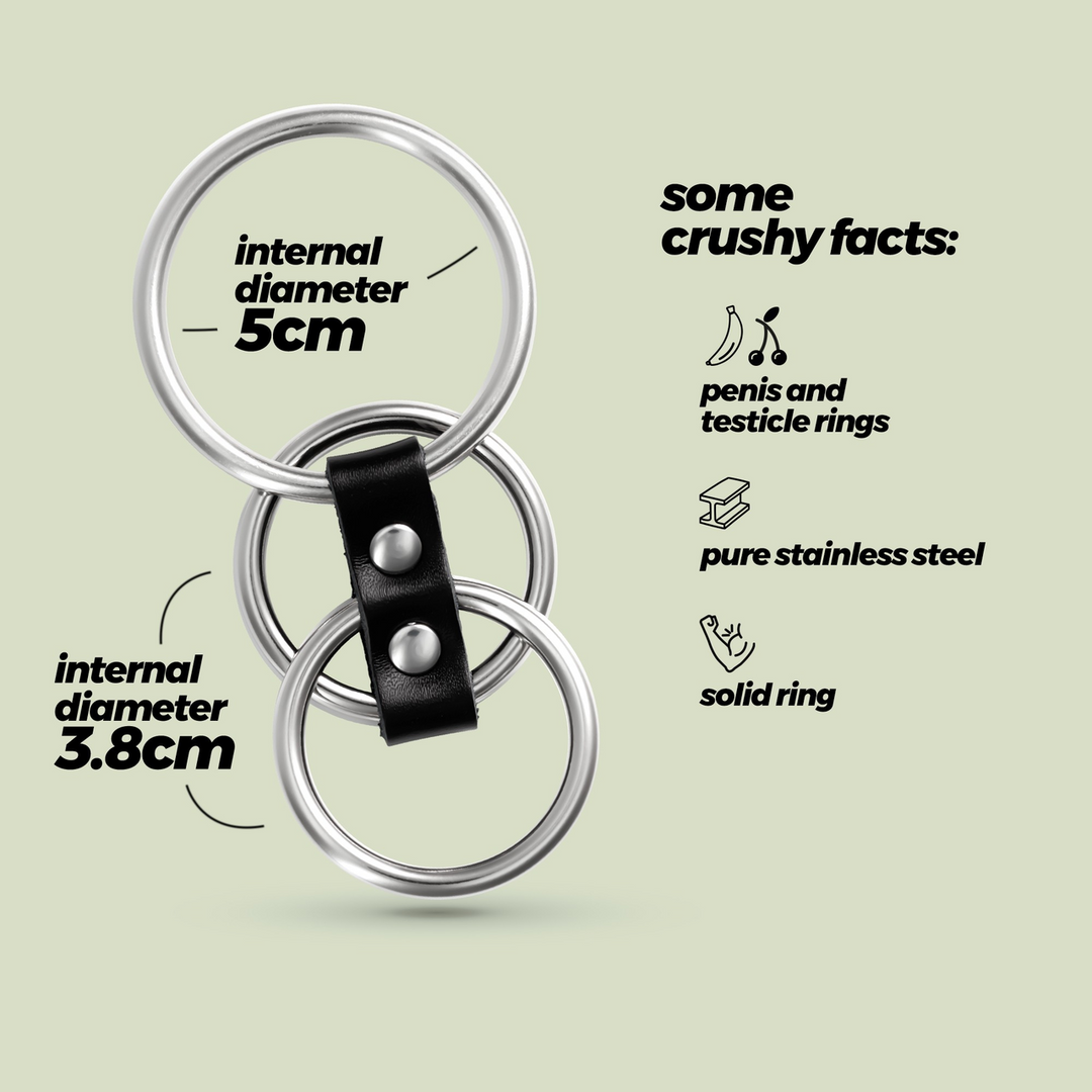 Saruman Metall-Cockring-Set Silber – Kraft & Sensation