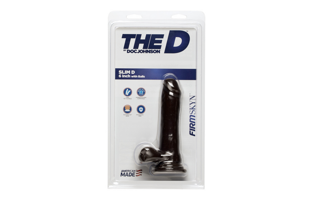 Slim D - Realistic FIRMSKYN Dildo with Balls - 6 / 15 cm