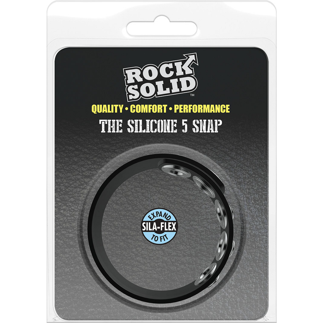 Silicone 5 Snap Cockring – Comfort & Veiligheid | Doc Johnson