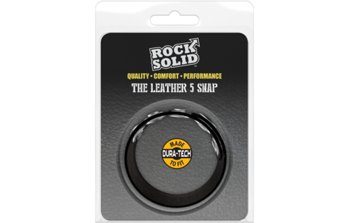 Leather 5 Snap Cock Ring – Sturdy Leather Cock Ring Black