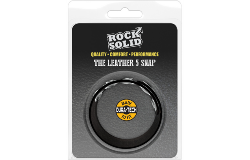 Leather 5 Snap Cockring – Robuster Leder-Cockring in Schwarz