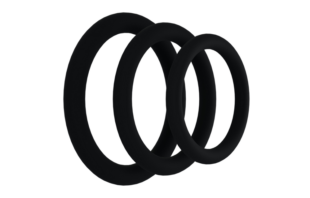 Tri-Pack Silicone Cock Ring Set – Comfort & Safety
