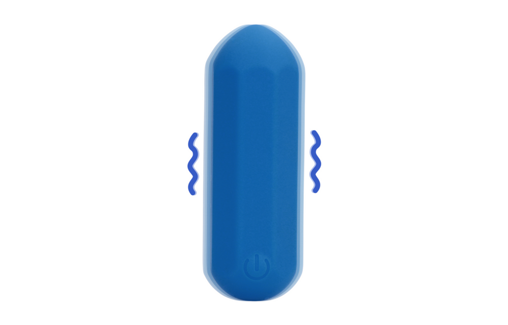 Hexagon Shape Bullet Vibrator Blue - Compact & Powerful Pleasure
