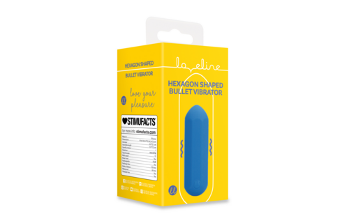 Hexagon-förmiger Bullet-Vibrator Blau – Kompaktes & kraftvolles Vergnügen