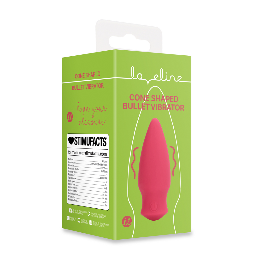 Kegelvormige Bullet Vibrator Rood – Krachtig & Compact