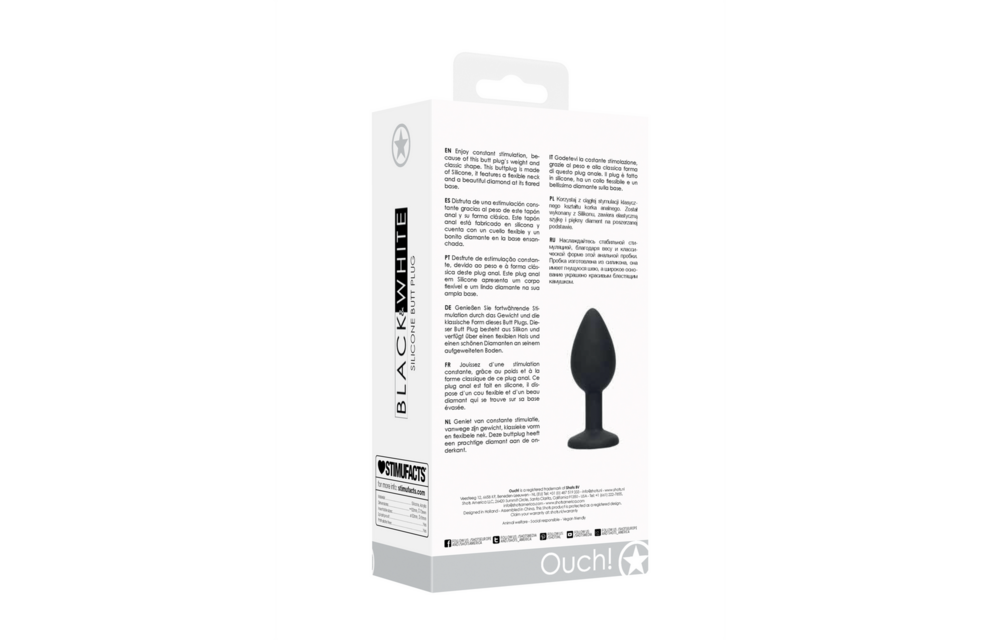 Silikon Butt Plug mit abnehmbaren Schmuck