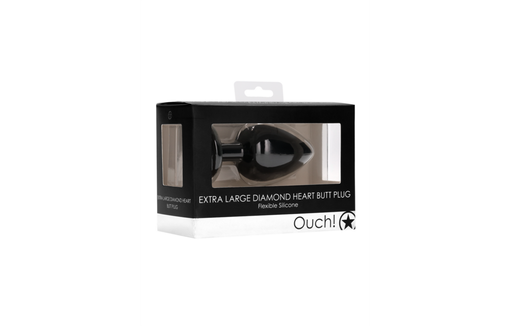 Diamant-Herz-Buttplug 9,5 cm – Extra groß & bequem