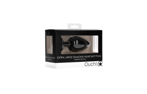 Diamond Heart Butt Plug 9.5 cm - Extra Large & Comfortable