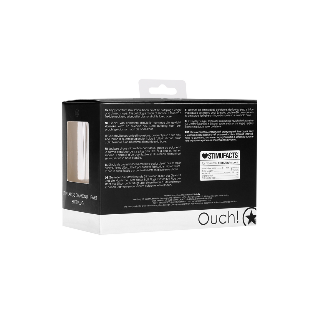 Diamant Herz Butt Plug - Extra Groß