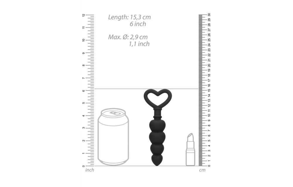 Anal Love Beads 15.3 cm – Soft & Safe Silicone Toy