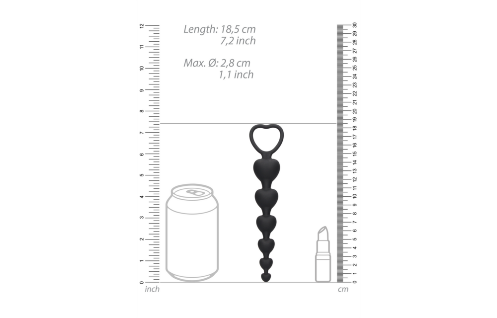Anal-Herzperlen 18,5 cm – Intensives Vergnügen & weiches Silikon