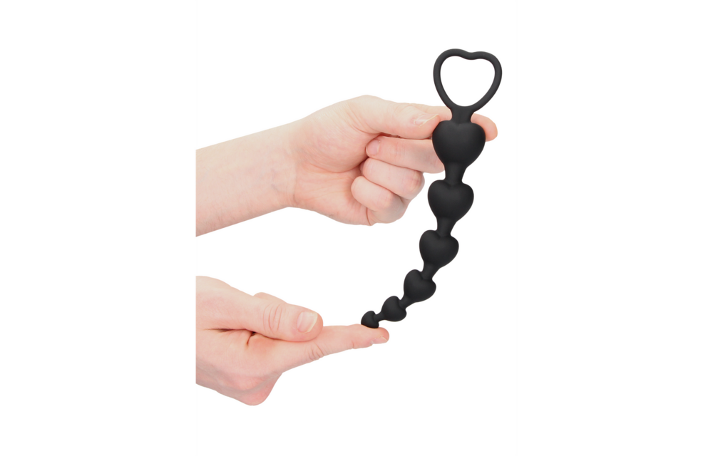 Anal Heart Beads 18.5 cm – Intense pleasure & soft silicone