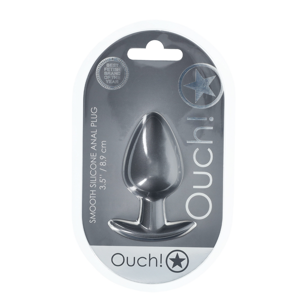 Weicher Silikon-Analplug 4 cm – Ouch! Large Gunmetal