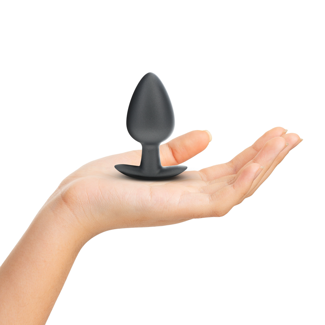 Soft Silicone Anal Plug 4 cm - Ouch! Large Gunmetal