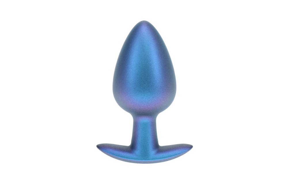 Soft Silicone Anal Plug Large 8.9 cm – Metallic Blue