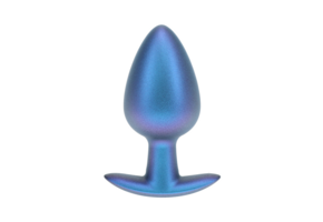 Soft Silicone Anal Plug Large 8.9 cm – Metallic Blue