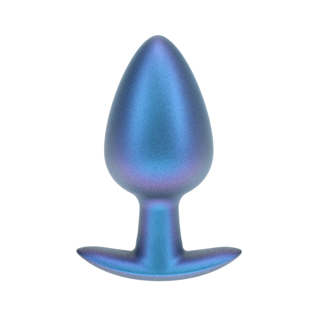 Soft Silicone Anal Plug Large 8.9 cm – Metallic Blue