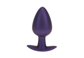 Soft Silicone Anal Plug Large 8.9 cm - Metallic Purple