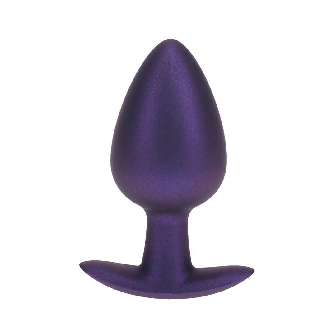 Soft Silicone Anal Plug Large 8.9 cm - Metallic Purple