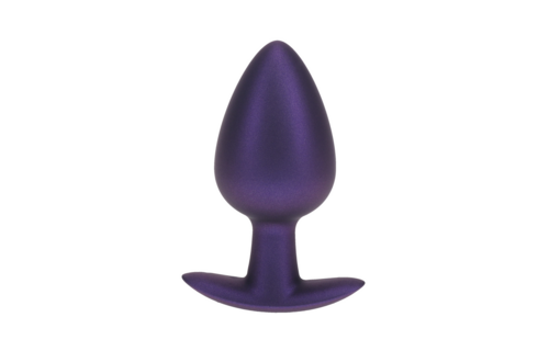 Soft Silicone Anal Plug Large 8.9 cm - Metallic Purple